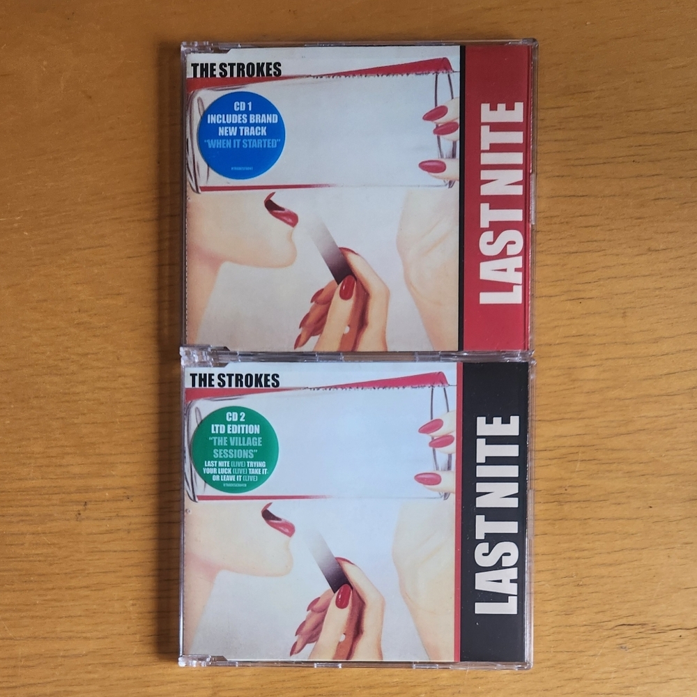 The Strokes "Last Night CD 1", "Last Night CD 2" - 2000s CD Singles (Lot of 2) 
